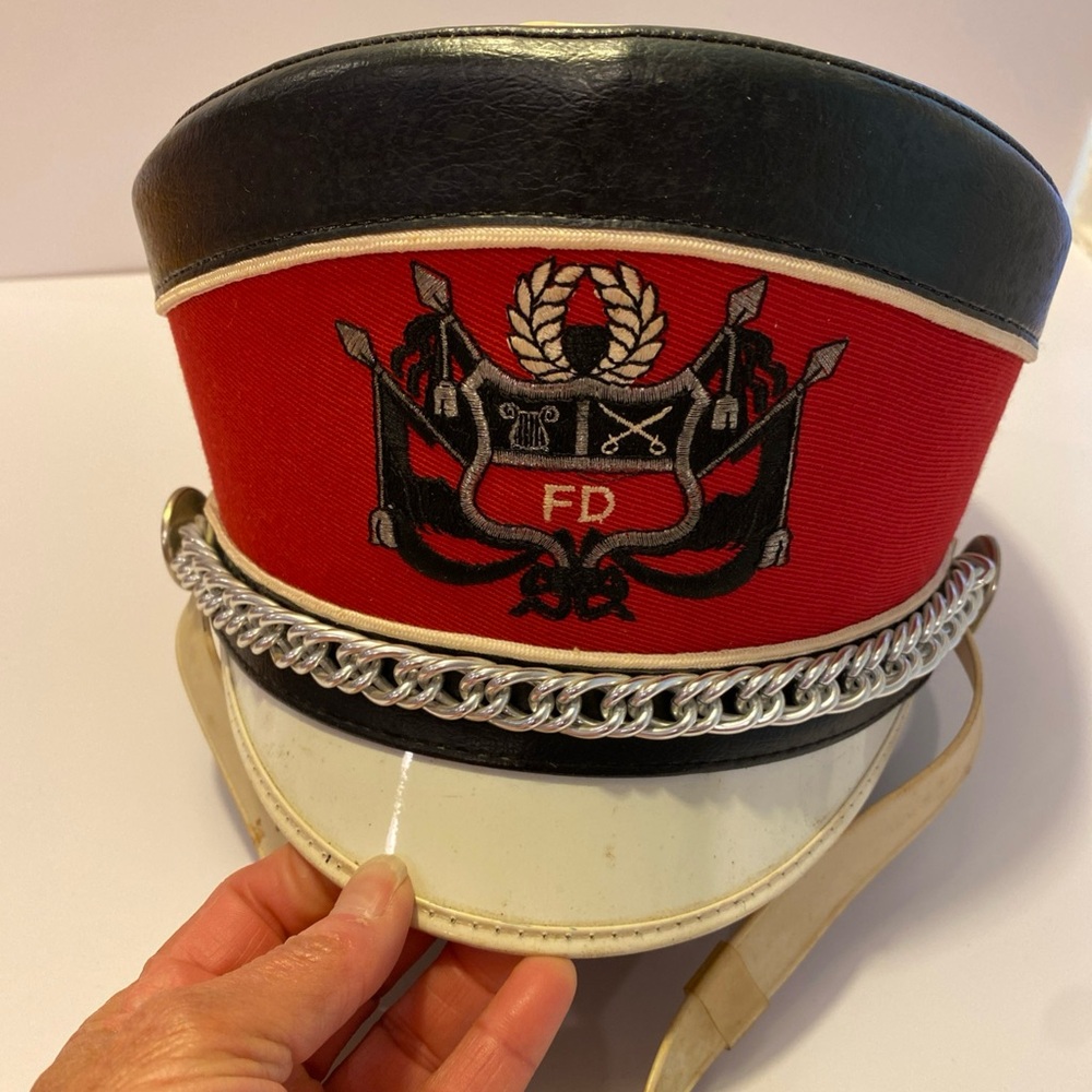 Vintage Fire Department Marching Hat Sz Large. - Picture 5 of 9